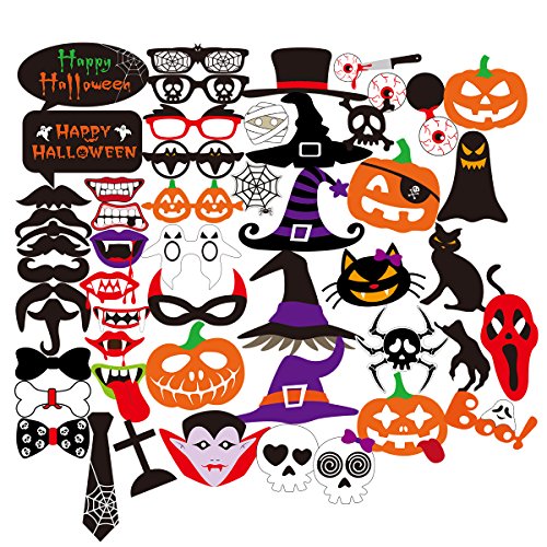 PBPBOX Halloween Photo Booth Props 52 Pieces DIY Kit Funny Photo Booth PBPBOX Halloween Photo Booth Props 52 Pieces DIY Kit Funny Photo Booth