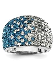 Sterling Silver Swarovski Elements Dallas Spirit Domed Ring