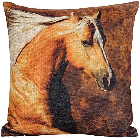 Palomino Horse Burlap Pillow