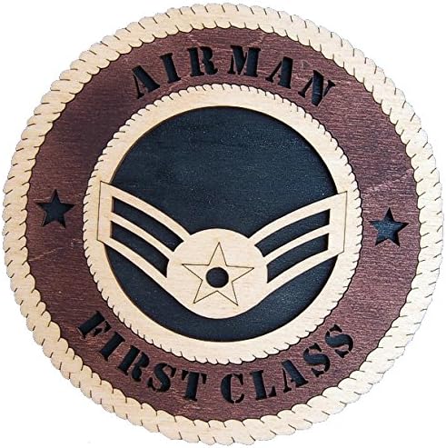 Laser Engraved, Personalized WT494 Airman 1st Class Wall Plaque