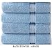 COTTON CRAFT Ultra Soft Washcloths - 12 Pack 100% Cotton Facecloths - Baby Wash Cloth Set - Absorbent Quick Dry Everyday Luxury Bathroom Kitchen Spa Gym Pool Dorm - Plush 580 GSM - 12x12 - Light Blue