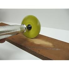 JoolTool Scotch-Brite Yellow Radial Bristle Brush Assembled with Plastic Tapered Mandrel Hub, Grit 80
