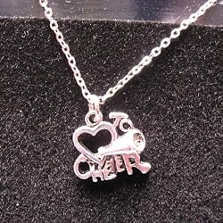 Pewter Love to Cheer Necklace