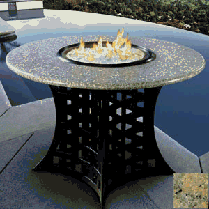 California Outdoor Concepts 401A-BK-PG1-SUN LaCosta-Black-Fire Pit-Clear Glass-Sunset Gold... by 