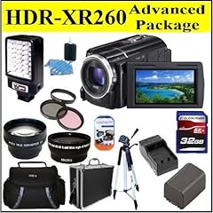 Sony HDR-XR260V High-Definition Handycam 8.9 MP Camcorder Advanced Package W/ 32GB SD Memory + Video Light + Battery + Battery Charger + Wide Angle Lens + Tripod & Much More!!! 