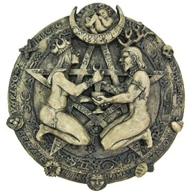Stone Finish Great Rite Pentacle Wall Plaque Pagan LE by Dryad