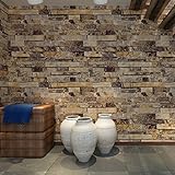 (ハンメロ)Hanmeroリピング 部屋 ふすま diy リフォーム用おしゃれなレンガ壁紙 のりなし はがせる ビニールクロス 1ロール（53cm×10m） L91302