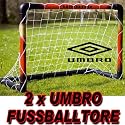 2x UMBRO FU&szlig;BALLTOR KICKER FUSSBALL TOR 100 x 70cm