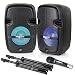 PA Speaker DJ Mixer Bundle - Portable Wireless Bluetooth Sound System with USB SD  XLR 1/4