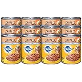 PEDIGREE Meaty Ground Dinner Chopped Chicken, Beef & Liver Canned Dog Food 22 Ounces (Pack of 12)