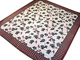 New Floral Print Cotton Fabric Twin Flat Sheet Linen
