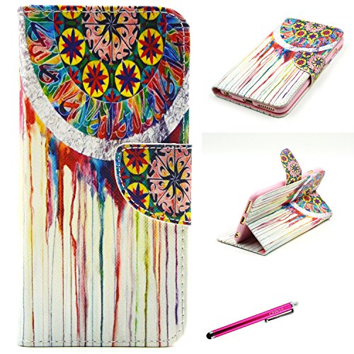 iPhone 6 Case, JCmax Fashion Book Style Flip PU Leather Wallet Case Protective Cover [Card Holder] [Magnetic Closure] for Apple iPhone 6 (4.7") Release - White