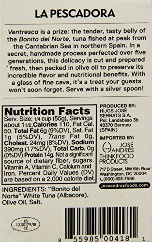 Jose Andres Foods Ventresca White Tuna Belly in Olive Oil Can, 4.05 Ounce - Thumbnail 3