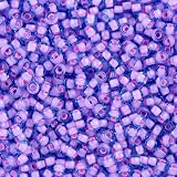 Toho Seed Beads Round 11/0 PINK LINED AQUA