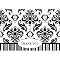 Thank You Notes White/Black Damask 100ct