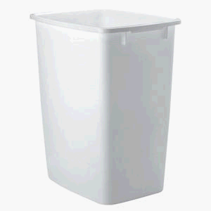 Rubbermaid 2806-TP-WHT36 Quart White Wastebasket
