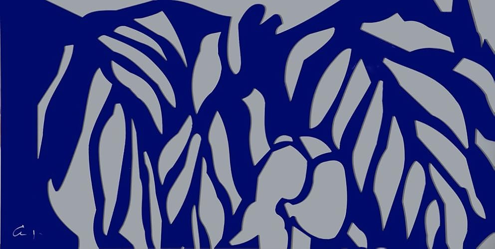 Amazon.com Art: Digital Art - Blue and Grey Fragmented- Home ...