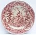 Joan of Arc Dinner Plate Antique French Toile Red Floral Border