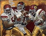 USC Trojans Back II Back Original Painting on Canvas Signed by Matt Leinart and Reggie Bush