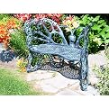 Butterfly Garden Bench - Verdigris