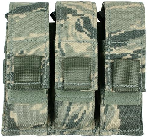 Specter Gear MOLLE/PALS Compatible Modular Triple Universal Pistol Magazine Pouch, USAF ABU Camo