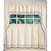 Adirondack Kitchen Curtain - 24'' tier pair - Beige/Taupe