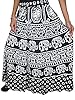 Bohemian Maxi Skirt Black Cotton Gypsy Boho Long Skirt for Womens