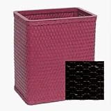 Chelsea Decorator Color Square Wicker Wastebasket Color: Black