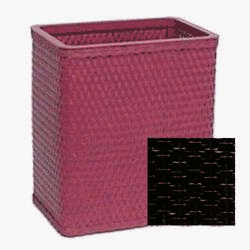 Chelsea Decorator Color Square Wicker Wastebasket Color: Black