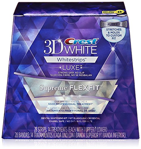 Crest 3d luxe whitestrips supreme flexfit teeth whitening kit, 14…