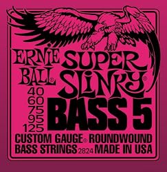 Ernie Ball 2824 Super Slinky 5-String Bass Set