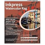 Inkpress LT851125 Fine Art Watercolor Rag 200 8.5in. X 11in. 25 Sheets