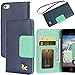 iPhone 5c Case,by HiLDA,Wallet Case,PU Leather Case,Credit Card Holder,Flip Cover Case[Blue] for iPhone 5C Only