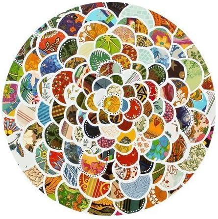 Generic Personalized Bohemian Colorful Scale Style Pattern for Round Mouse Pad