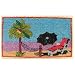 Doormat beach scene coconut fiber rectangular