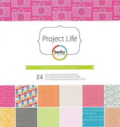 Project Life By Becky Higgins 12x12 Designer Paper Collection - Kiwi Edition by Project Life by Becky Higgins
