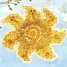 Golden Sun Beaded Counted Cross Stitch Ornament Kit Mill Hill 2006 Spring Bouquet MH18-6101