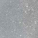 American Crafts DuoTone Glitter Cardstock 12"x12"-Silver  15 per pack