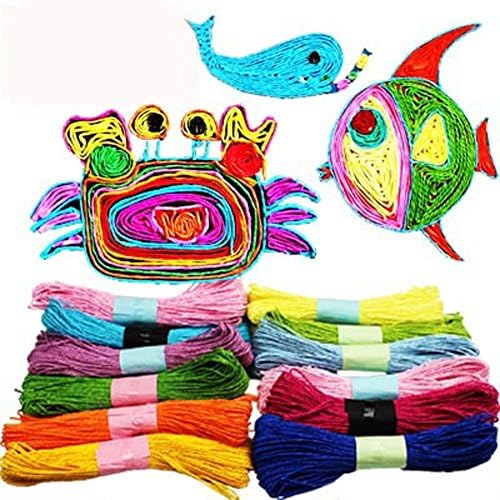 Karmax Foley Colorful Strip Paper String For DIY Making - 650 Yards (12 Colors)