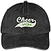 Trendy Apparel Shop Cheer Mom Embroidered Soft Crown 100% Brushed Cotton Cap - Black