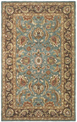 Safavieh Heritage Collection HG812B Handmade Blue and Brown Hand-Spun Wool Area Rug, 12-Feet  by 15-Feet