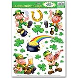 Leprechaun/Shamrock Clings Party Accessory (1 count) (10/Sh)