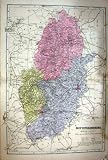 MAP 1884 NOTTINGHAMSHIRE NOTTINGHAM NEWARK BAWTRY