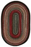 Capel Americana 0346 1 x 1 Black - Braided Round Area Rug