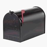 Solar ST200B00 Group Jumbo Steel Rural Mailbox, Black