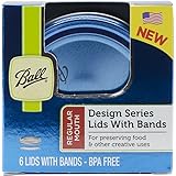 Ball Color 6-Pack Lids and Bands, Blue