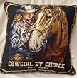 Cowgirl By Choice 17X17 Pillow "Gotta Ride"