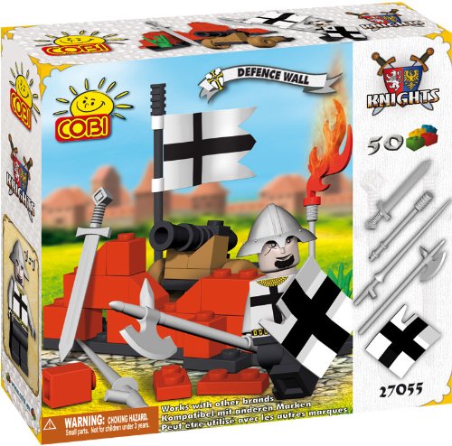 New! COBI Knights Defense Wall 50 Piece Building Block Set