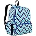 Wildkin 17 Inch Kids Backpack for Boys & Girls, Features Three Zippered Compartment with Interior & Side Pockets Backpacks, Perfect for School & Travel Backpack for Kids (Chevron Blue)