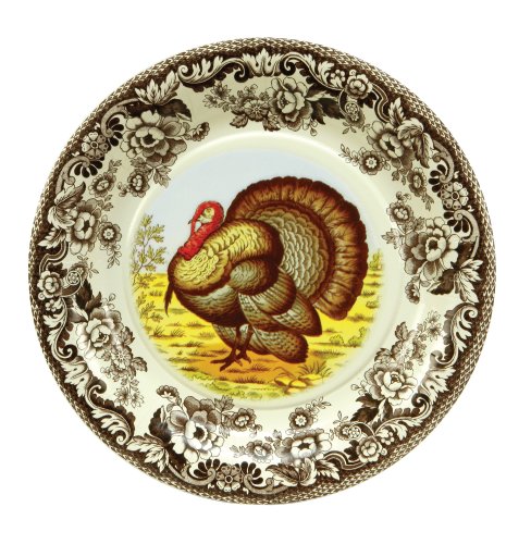 CR Gibson Woodland Spode Dinner Paper Plates, 8-Pack On Sale